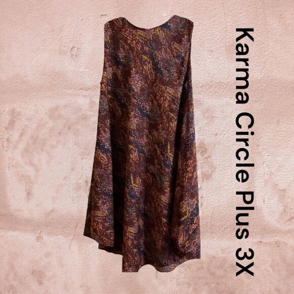 Karma Circle Plus 3 XL Women's Swing Dress Animal Print *1047​​ - Picture 2 of 12